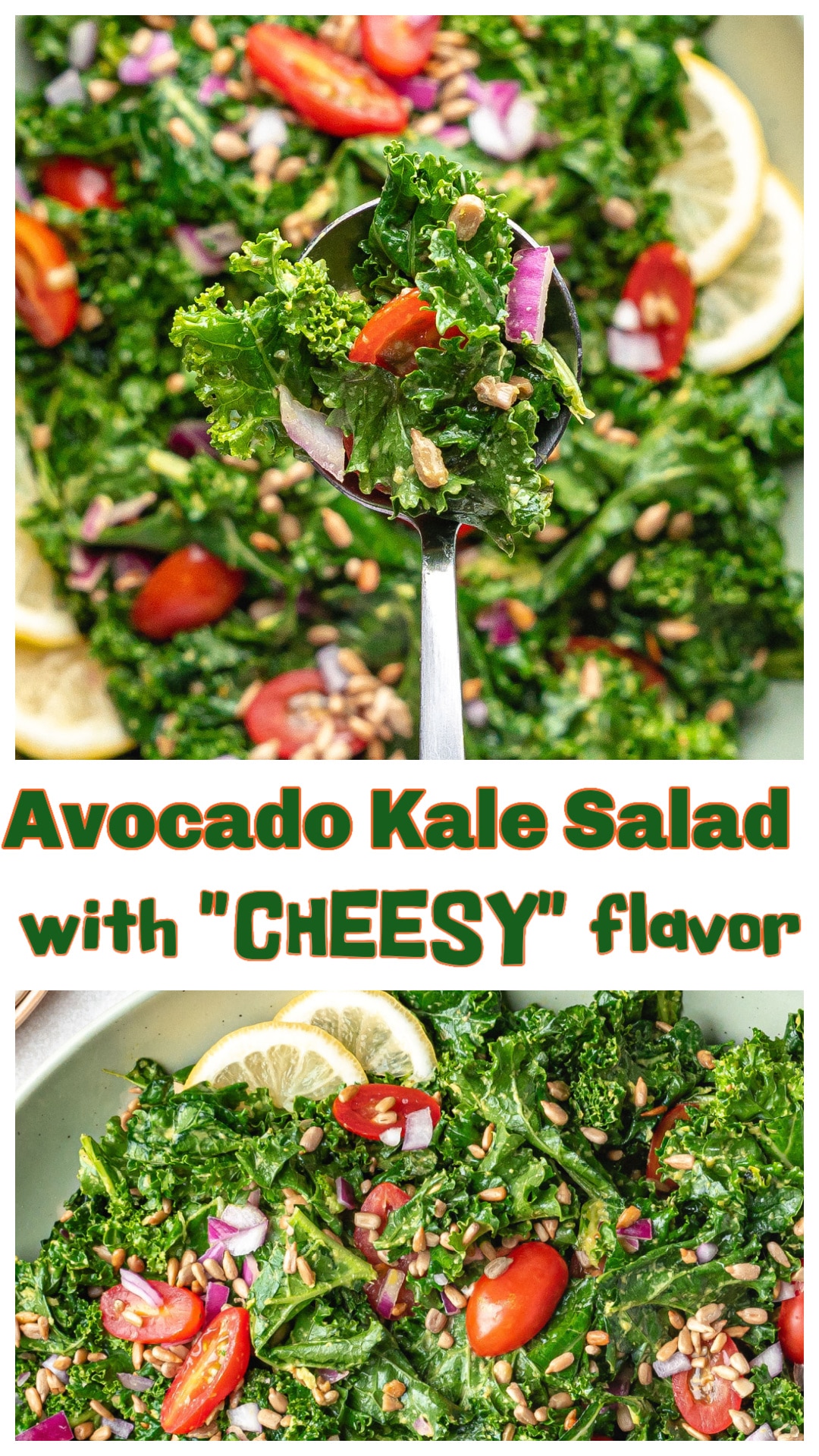 Creamy avocado kale salad with “cheesy” flavor and a lemony kick. This cool-season salad is creamy, savory, and full of texture from sunflower seeds and cherry tomatoes. Massaged kale gets tender and rich once it’s tossed with avocado and nutritional yeast. It’s fresh enough for lunch, hearty enough for dinner, and proof that kale can actually taste indulgent. via @cmpollak1