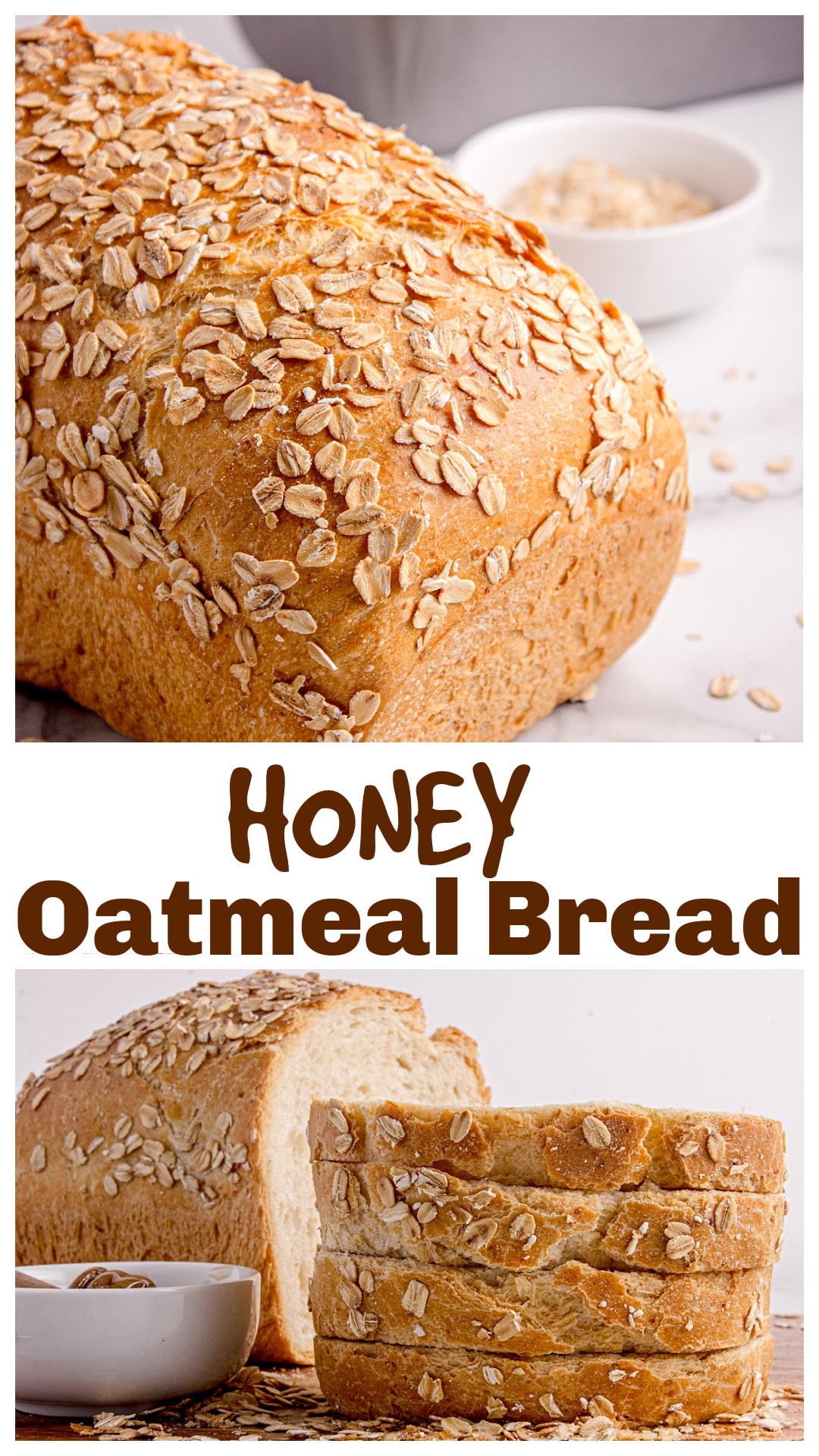 Honey oatmeal bread made with cooked oats and honey for a soft, tender texture. This easy homemade oatmeal bread recipe is perfect for beginners and bakes into two golden loaves that stay fresh for days. Simple ingredients, reliable rise, and a mellow sweetness that makes it great for toast or sandwiches. Learn how to make honey oat bread that’s soft, chewy, and perfect for everyday baking. via @cmpollak1