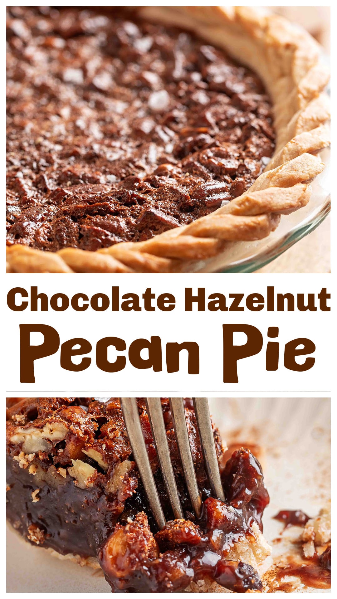 A chocolate hazelnut pecan pie with Nutella melted into a velvety center that settles like a winter truth. Dark, warm, roasted, with a slow wobble that tells you it’s ready. Pecans for crunch, hazelnuts for earth, chocolate for mood. A pie that tastes intentional without demanding hours. Serve with whipped cream or nothing at all. It doesn’t need help. The perfect holiday pie for Thanksgiving or Christmas. via @cmpollak1