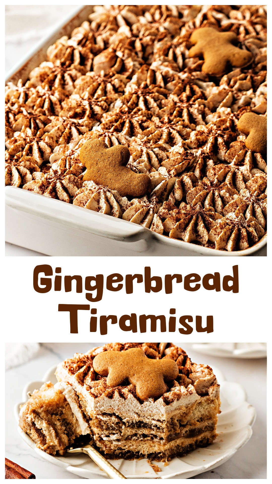 Gingerbread tiramisu layered with espresso-soaked ladyfingers, spiced mascarpone, and a hidden sheet of gingersnaps that softens into the cream overnight. It’s a no-bake holiday dessert with warm gingerbread flavor, deep espresso notes, and the kind of texture that only gets better by morning. Easy to make ahead for Christmas, quiet December evenings, or any winter gathering where something soft, tender, and indulgent feels right. via @cmpollak1