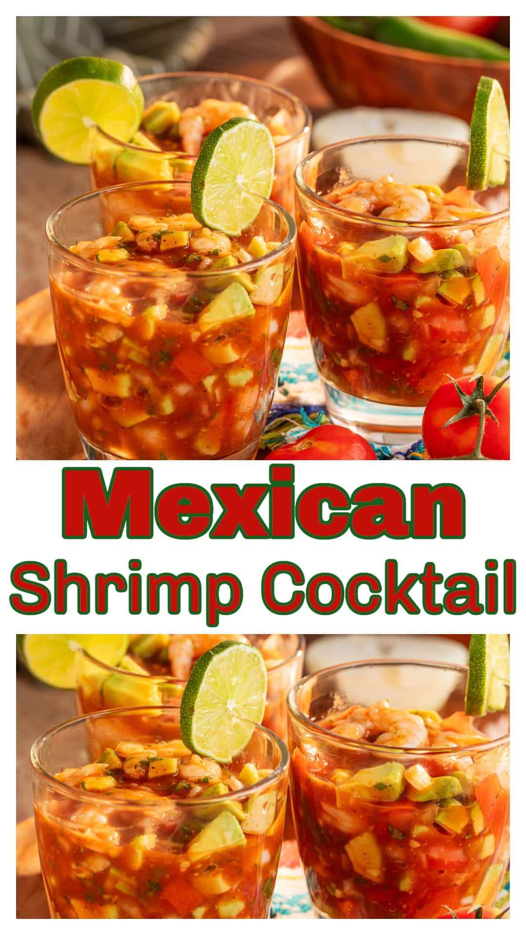 Mexican shrimp cocktail made with tomato, lime, and hot sauce instead of Clamato, finished with avocado and a splash of tequila. Cold, saucy, and loaded with shrimp, it’s perfect for scooping or dipping with chips. A fresh option for Cinco de Mayo, summer gatherings, or easy appetizers. This coctel de camarones-style recipe has lots of flavor without relying on bottled mixes. via @cmpollak1