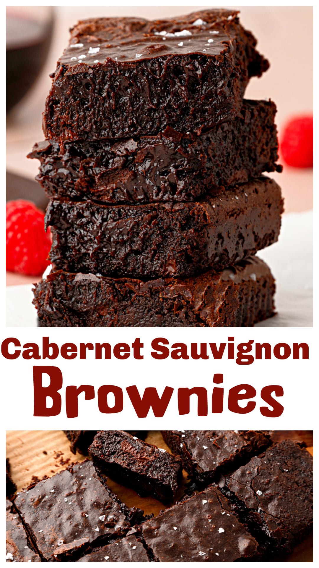 Cabernet Sauvignon brownies are what happen when rich chocolate meets reduced red wine and browned butter. These fudgy brownies are made with Dutch-process cocoa, dark chocolate, espresso, and a splash of balsamic to bring out the Cabernet's fruitiness. They're dense, intensely chocolatey, and the kind of dessert that feels right at home after a great steak dinner or at a dinner party. via @cmpollak1