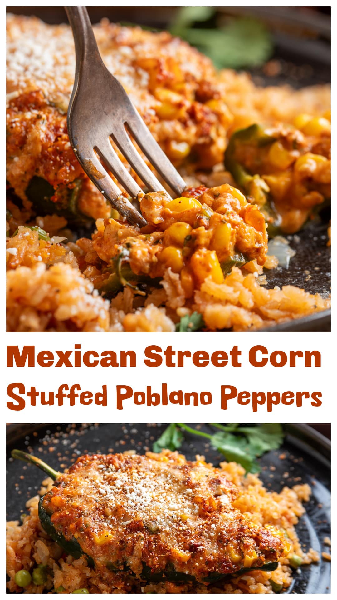 Mexican street corn stuffed poblanos are loaded with corn, chorizo and three cheeses, then finished with Cotija, Tajín and lime. via @cmpollak1