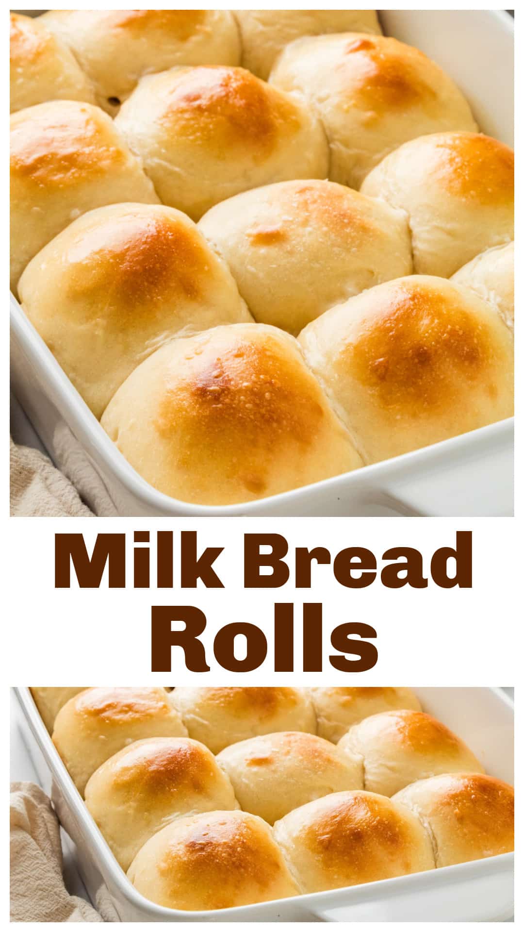These Milk Bread Rolls are exceptionally soft and buttery, with golden tops and tender pull-apart sides. A quick microwave tangzhong takes about 90 seconds, while gradual butter incorporation and proper gluten development create the distinctive texture of milk bread. They stay tender for days and are a great choice for holiday dinners, sliders, sandwiches or serving warm with butter. via @cmpollak1